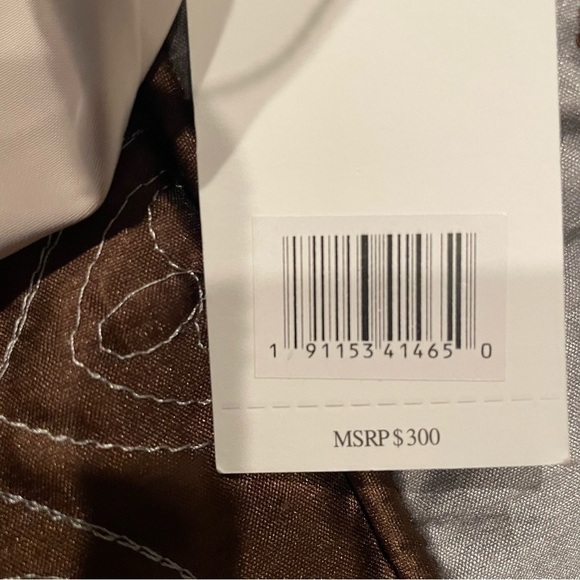 Jason Wu Satin Peplum Blouse M NWT | Puff Sleeve | Champagne Taupe Top Medium - Picture 8 of 8